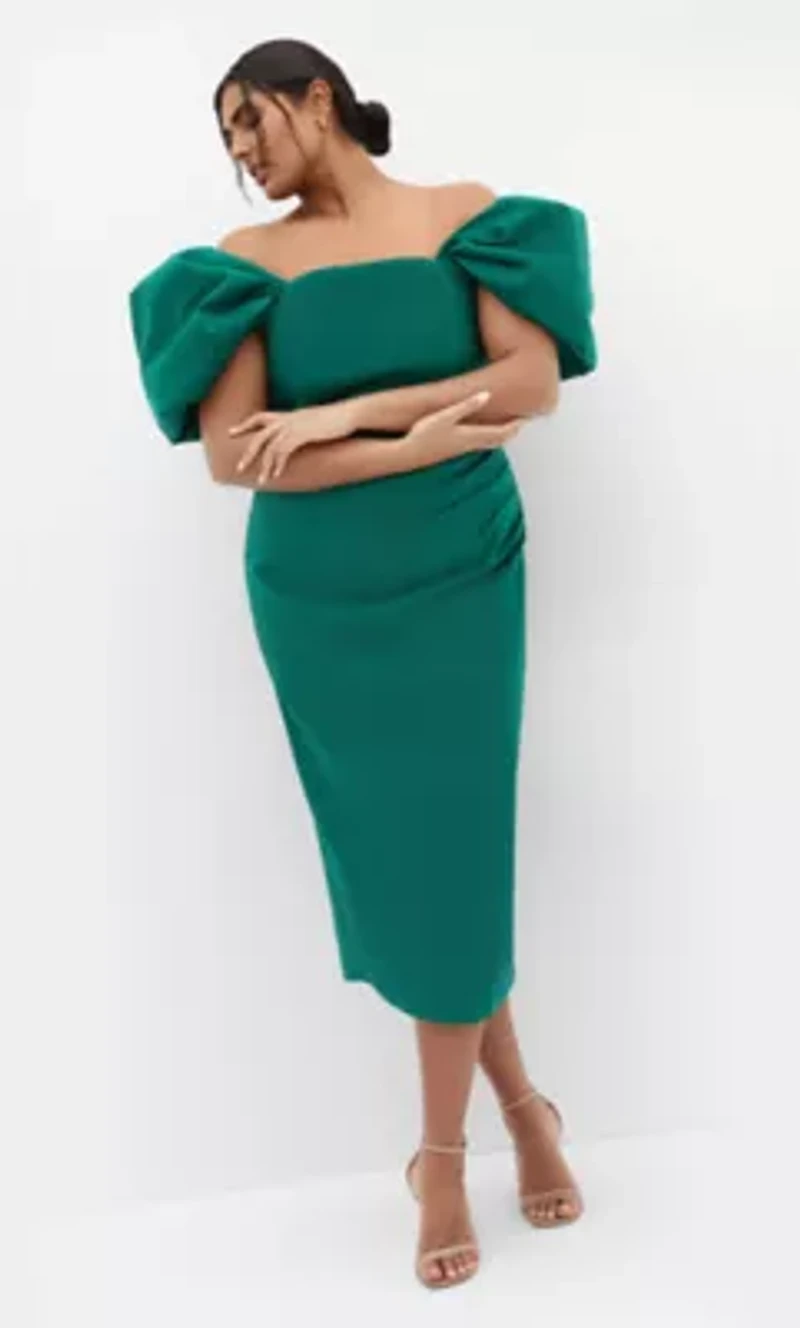 Elyse Off Shoulder Midi Dress