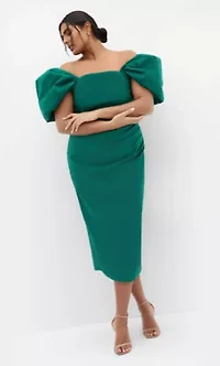 Elyse Off Shoulder Midi Dress