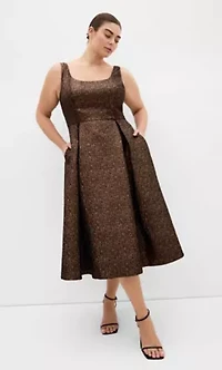Rosella Jacquard Midi Dress