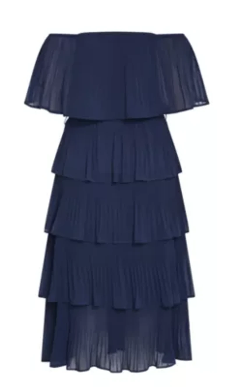 Night Garden Tier Midi Dress