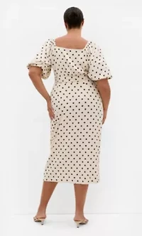 Claudine Wrap Spot Print Midi Dress