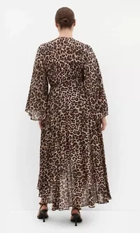 Eva Leopard Print Wrap Maxi Dress