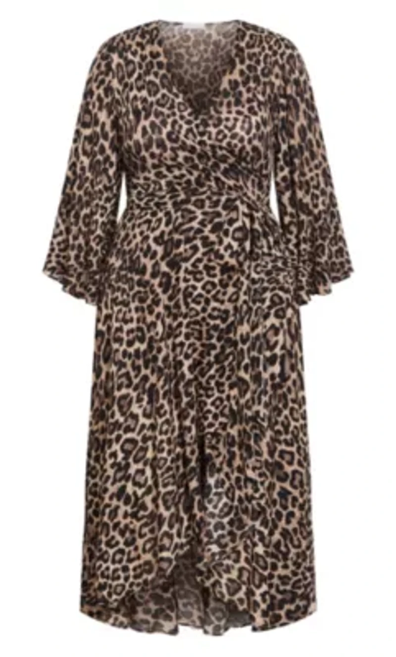 Eva Leopard Print Wrap Maxi Dress