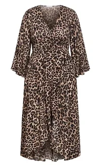 Eva Leopard Print Wrap Maxi Dress