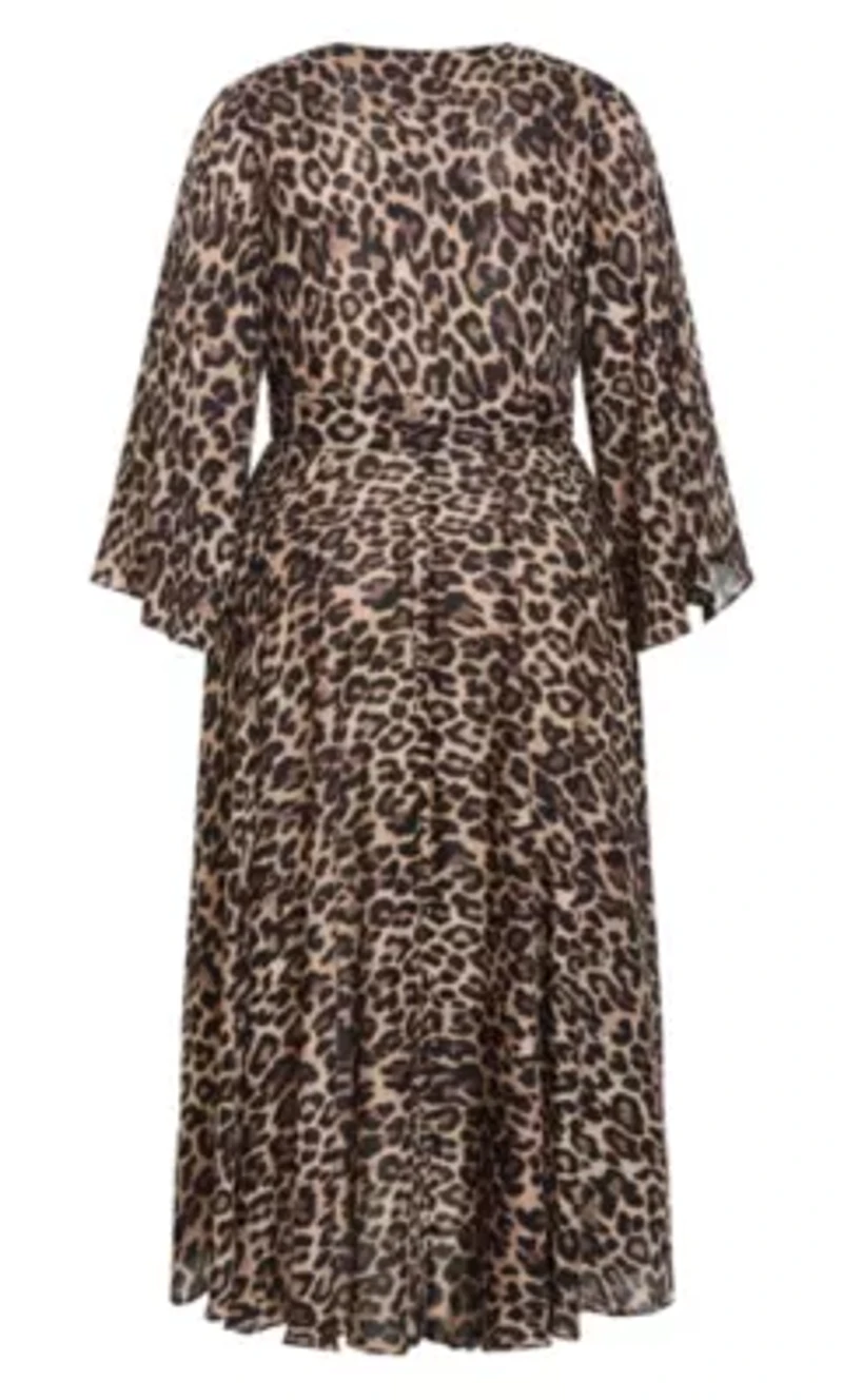 Eva Leopard Print Wrap Maxi Dress