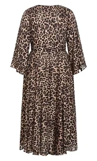 Eva Leopard Print Wrap Maxi Dress