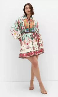 Ezra Dreamscape Print Mini Dress
