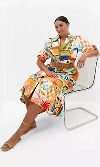 Wild Soul Print Shirt Dress