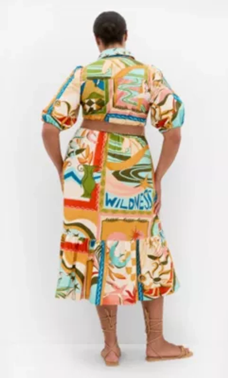 Wild Soul Print Shirt Dress
