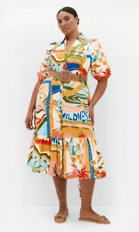 Wild Soul Print Shirt Dress