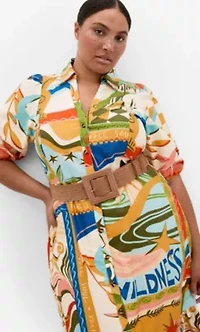 Wild Soul Print Shirt Dress