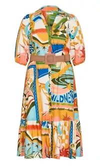 Wild Soul Print Shirt Dress