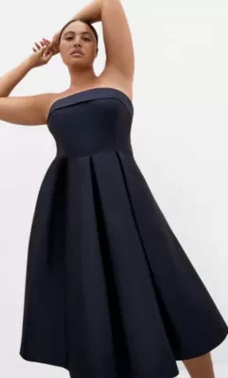 Tiffany Strapless Midi Dress