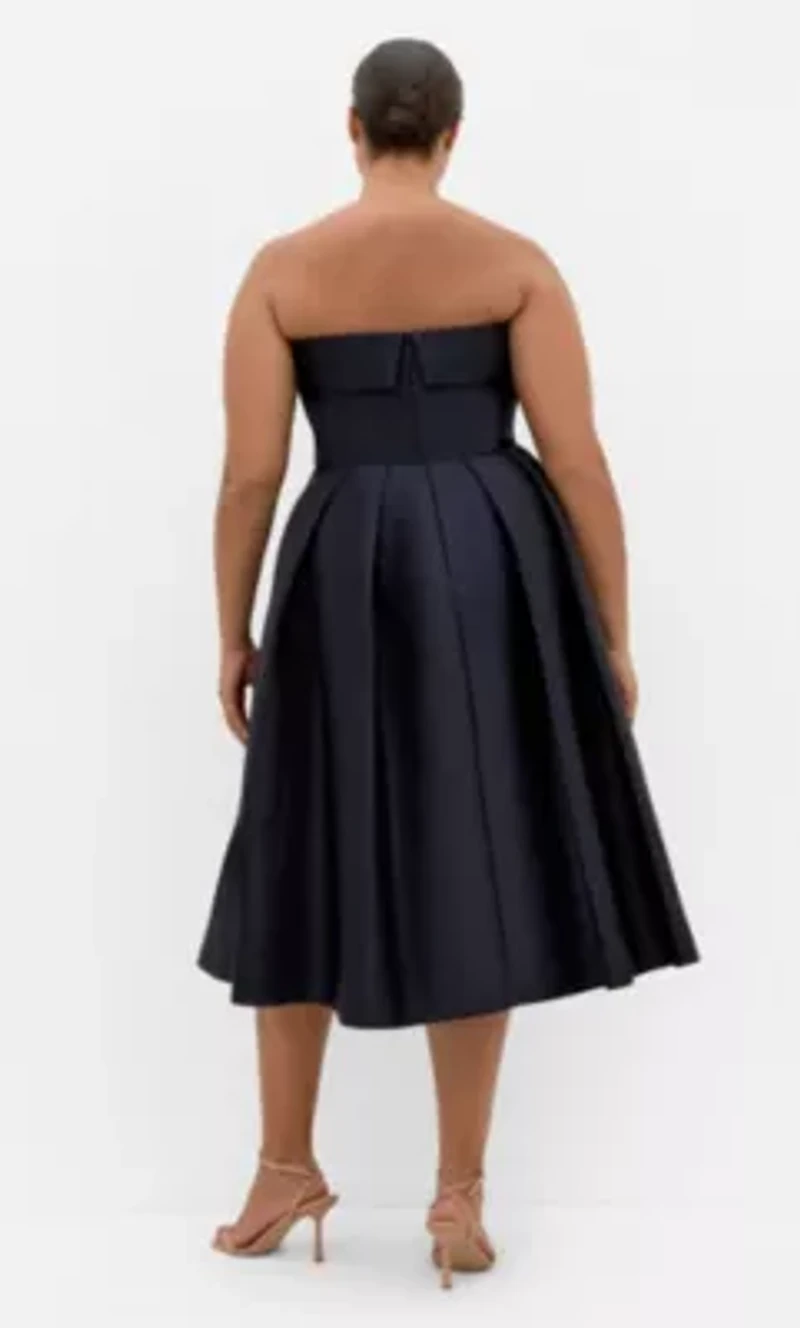 Tiffany Strapless Midi Dress