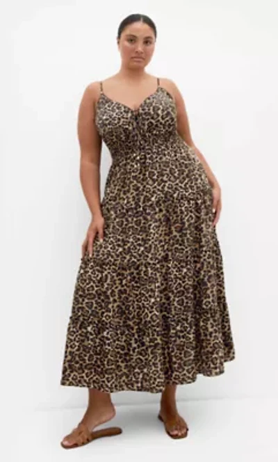 Amaya Leopard Print Maxi Dress