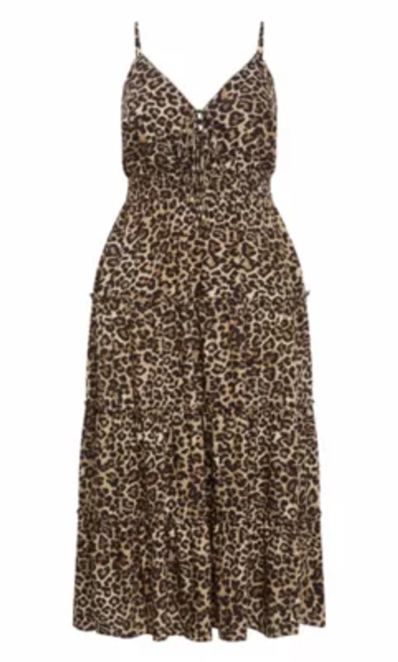Amaya Leopard Print Maxi Dress