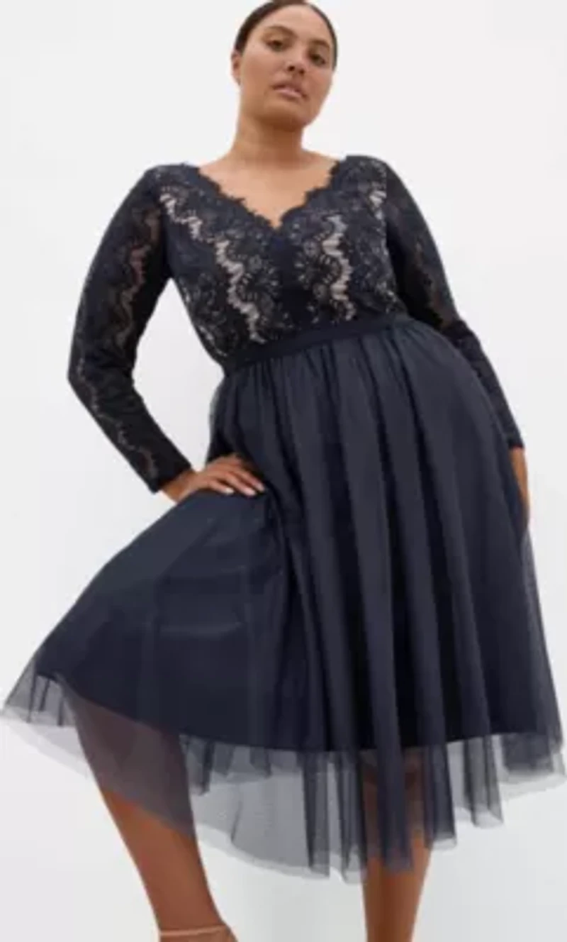 Rare Beauty Lace Midi Dress