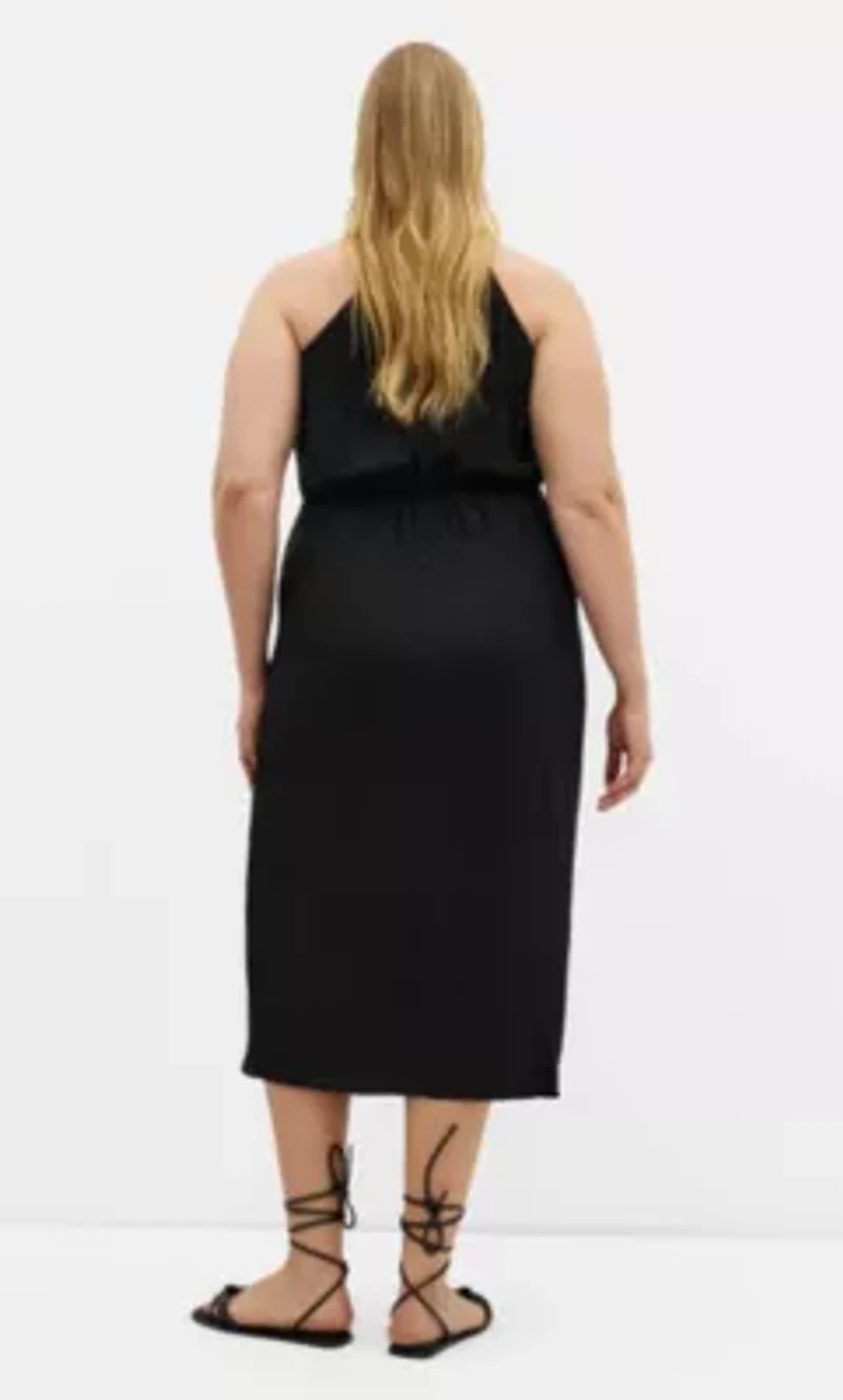 Briella Halter Twist Front Midi Dress