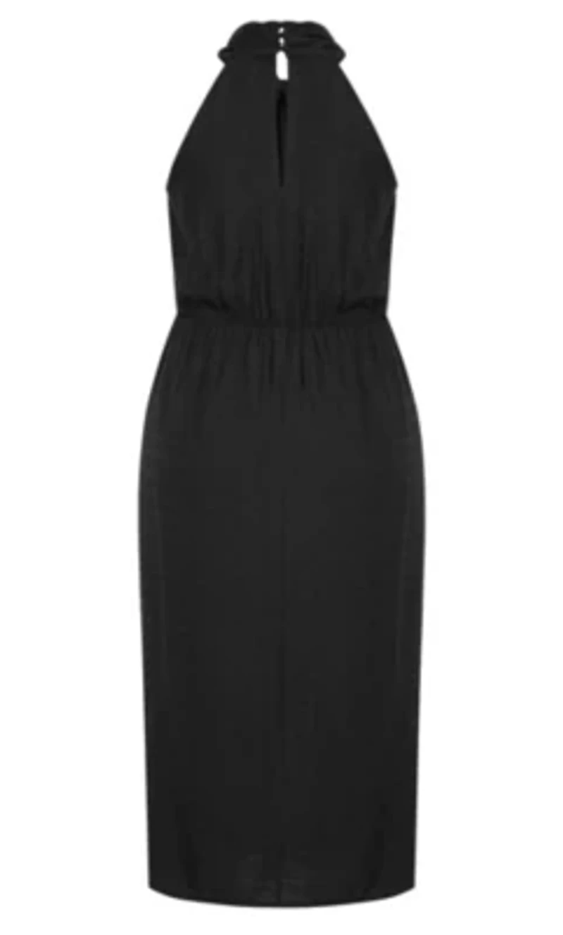 Briella Halter Twist Front Midi Dress