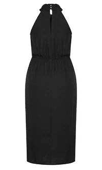 Briella Halter Twist Front Midi Dress