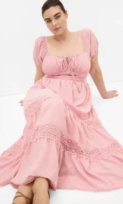 Haven Embroidery Trim Maxi Dress