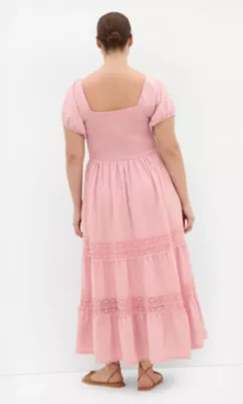 Haven Embroidery Trim Maxi Dress