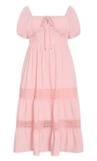 Haven Embroidery Trim Maxi Dress