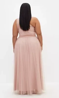 Daniela One Shoulder Tulle Maxi Dress