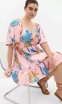 Giselle Seahorse Print Mini Dress