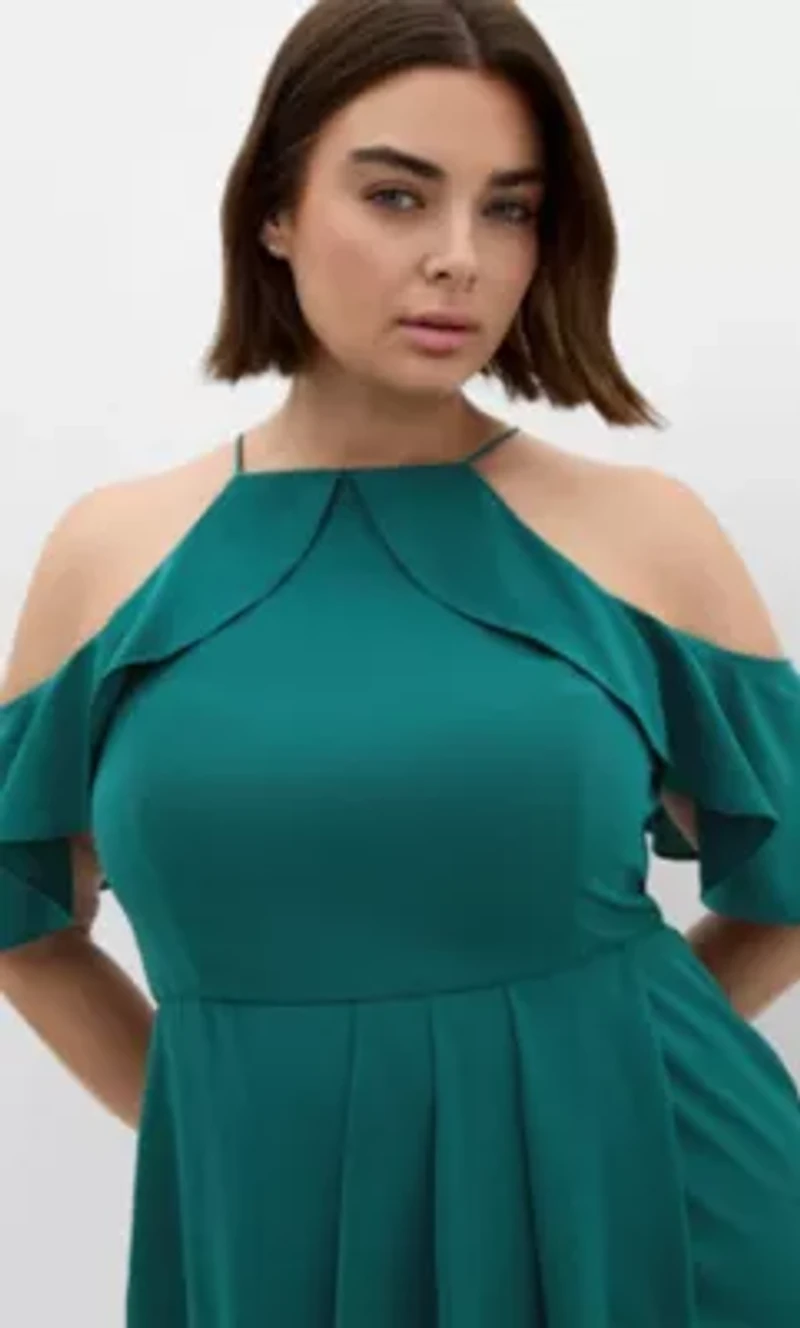 Love Siren Ruffle Shoulder Dress
