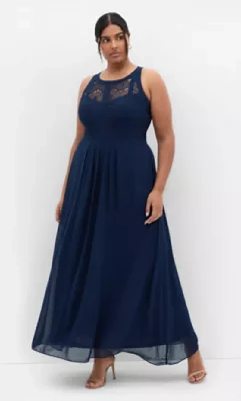 Panelled Bodice Maxi Dress