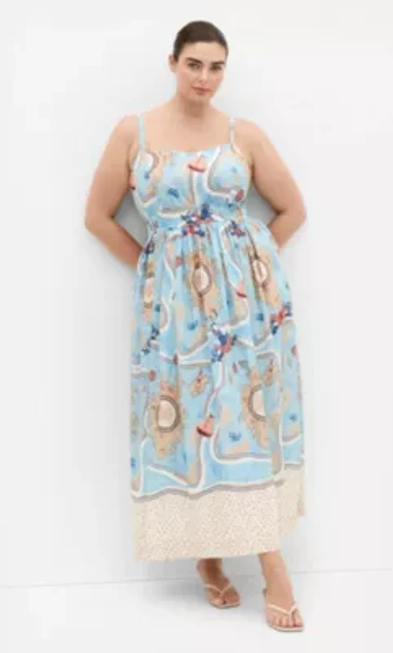 Voyage Print Maxi Dress