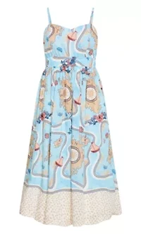 Voyage Print Maxi Dress