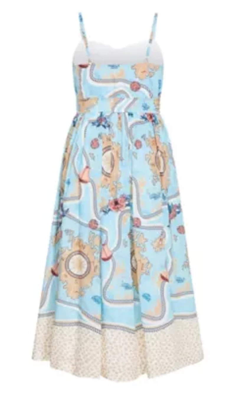 Voyage Print Maxi Dress