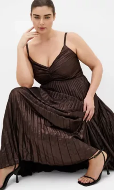 Ariana Sparkle Pleat Maxi Dress