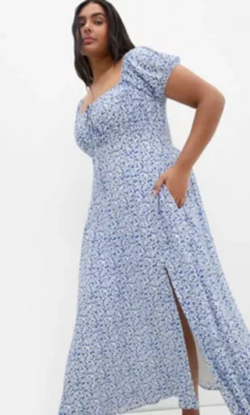 Abbie Short Sleeve Floral Print Maxi Dress