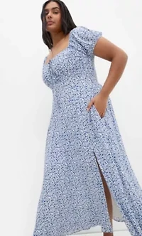 Abbie Short Sleeve Floral Print Maxi Dress