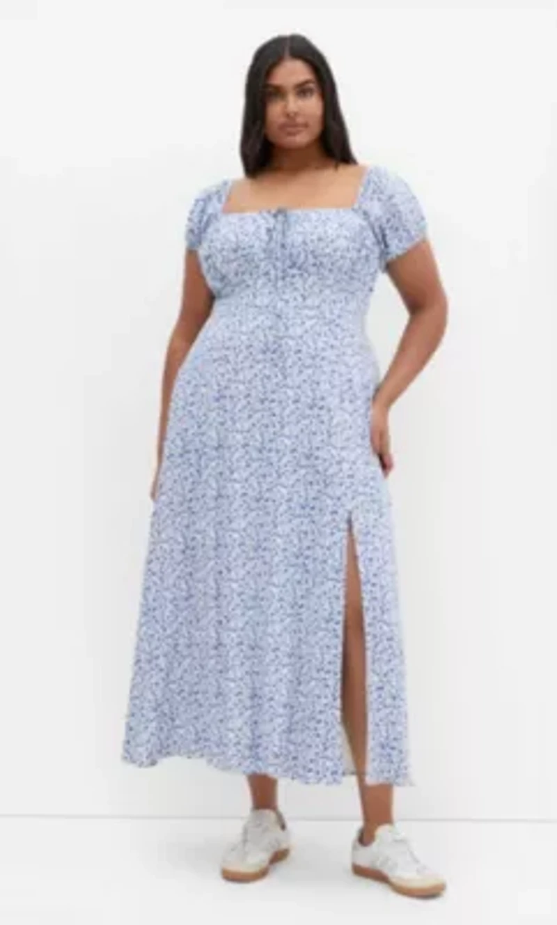 Abbie Short Sleeve Floral Print Maxi Dress