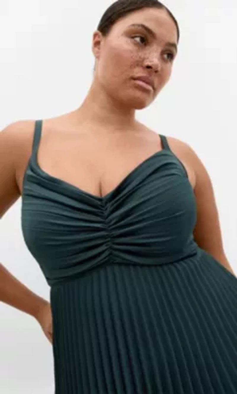 Ariana Pleat Maxi Dress