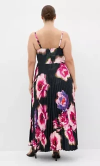 Ariana Print Pleat Maxi Dress