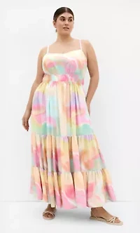 Kalea Swirl Print Maxi Dress