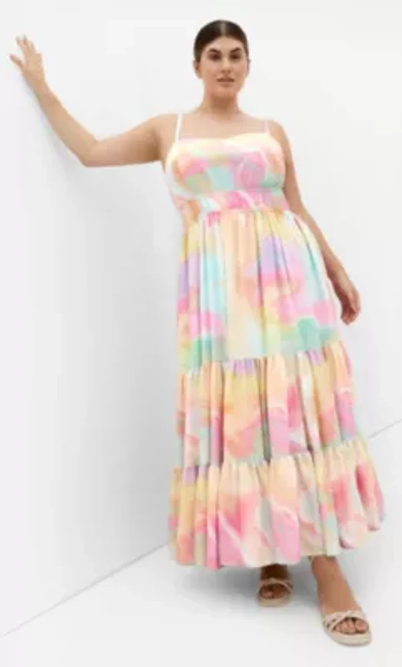 Kalea Swirl Print Maxi Dress