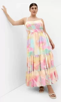 Kalea Swirl Print Maxi Dress
