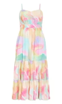 Kalea Swirl Print Maxi Dress