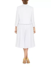 2-piece Multi-Paneled Flare Dress with Bolero Jacket