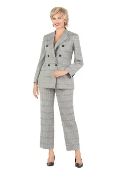 Heritage Glen Check 2-Piece Pants Suit