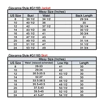 2-piece Light Scuba Uneven Peplum Jacket & Skirt Suit with Rhinestone Décor