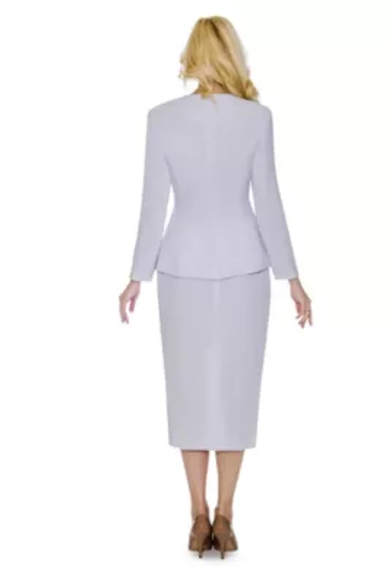 2-piece Shoulder Bow Skirt Suit Crepe