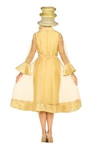 Embroidered Mesh 2pc A-Line Jacket Dress w/ Belt