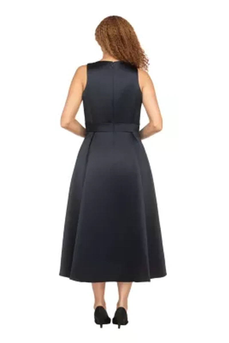 Sleeveless Full Flare Hi-Lo Drs w/ Styling Belt